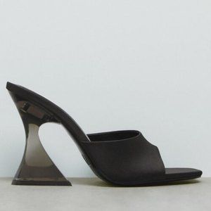 ZARA HIGH HEELED METHACRYLATE SANDALS